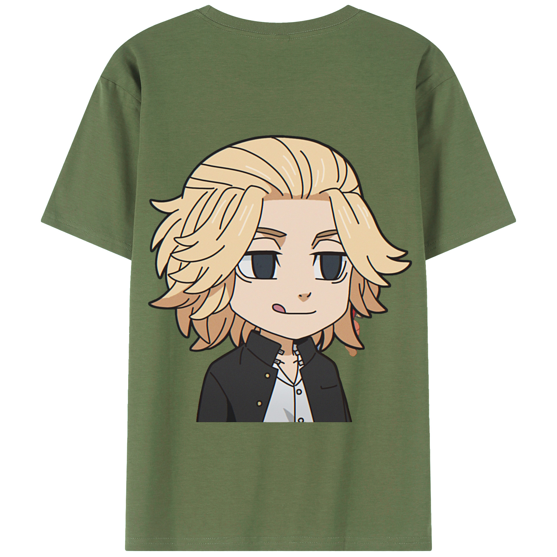 （画像用） 東京リベンジャーズ Tokyo Revengers 綿100％ メンズ半袖Tシャツ（バックプリント） 通気性